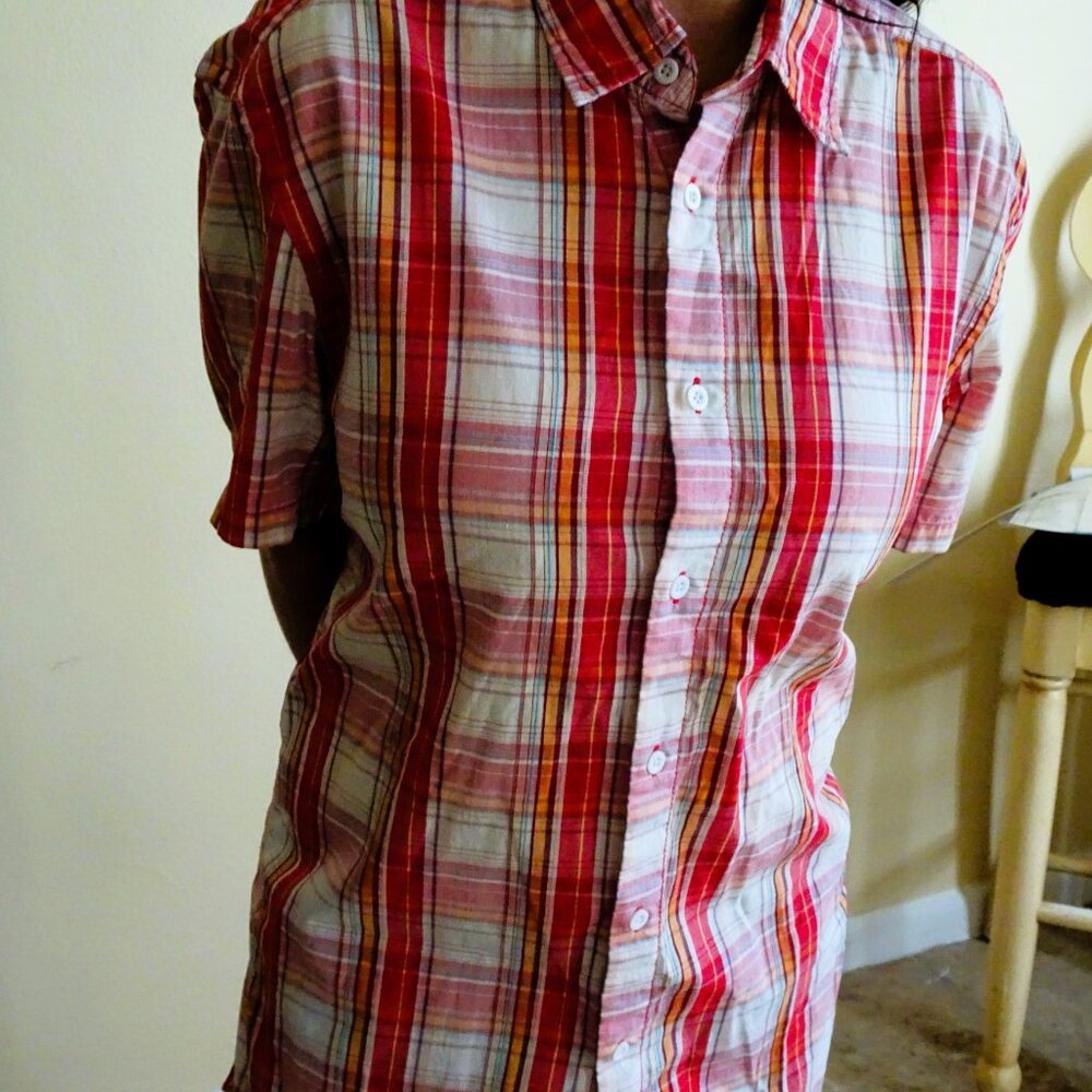 Tristan Short sleeve Plaid Button Down